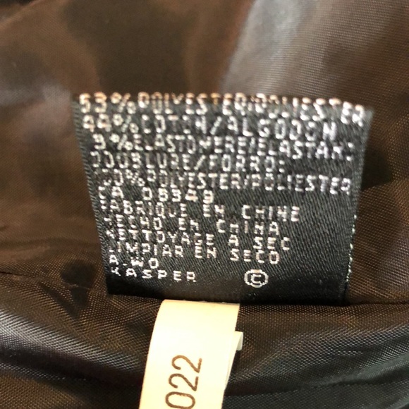 KASPER sz 16 OpenFront Blazer Jacket Graphic Polka Dot Round Fun Career $148 NEW - Picture 16 of 16